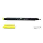   Markliter Black Ballpoint Pen & Fluorescent Yellow Chisel Tip Highligh