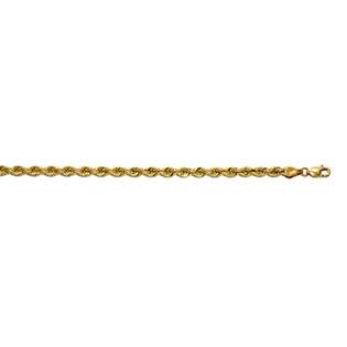 14k Yellow Gold 4mm Solid Rope Chain Necklace   20 Inch  JewelryWeb 