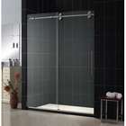   Sliding Shower Door, 56 60W x 79H, Brushed Stainless Steel
