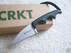 CRKT Minimalist Wharncliffe Fixed Blade Neck Knife Micarta Handle 2385 