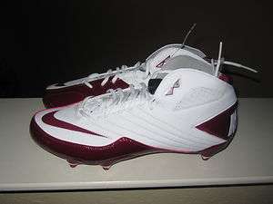 Nike Super Speed D 3/4 Football Cleat 12.5 NEW Maroon White Red  
