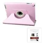 New For iPad 2 2nd Hot Pink 360 Degree Rotating Magnetic Stand Leather 