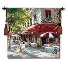 Fine Art Tapestries Corner Cafe II 53 x 53 Tapestry Wall Hanging