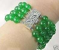 Natural 8mm emerald gemstone bracelet 7.5   