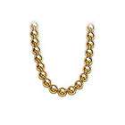 FineJewelryVault 14K Yellow Gold 10mm Bead Necklace