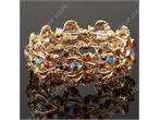Fashion jewelry gold swarovski crystal stretch bracelet  