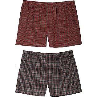 Red Plaid Boxers  Harbor Bay Clothing Mens Big & Tall Underwear 
