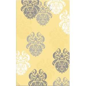  The Rug Market Kids Brocade Yellow 12362 Yellow and White and Grey 
