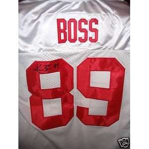  KEVIN BOSS AUTOGRAPHED NY GIANTS JERSEY SUPER BOWL CHAMPS 