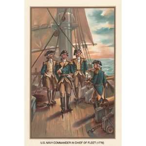Navy   Commander and Chief of Fleet, 1776   Poster by Werner 