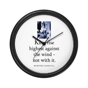  Kites rise Quote Wall Clock by 