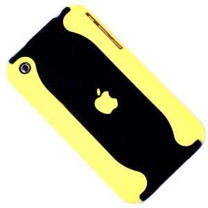   SKIN APPLE FOR iPHONE 3G 3GS BLACK/YELLOW Cell Phones & Accessories