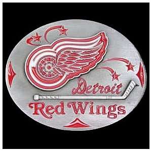 Detroit Red Wings Enameled Belt Buckle   NHL Hockey Fan 