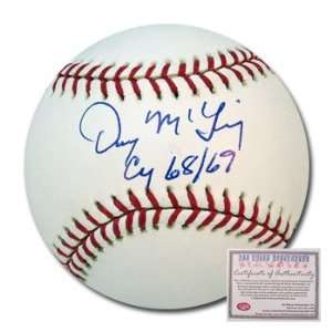 Denny McLain Detroit Tigers MLB Hand Signed Rawlings Baseball with Cy 