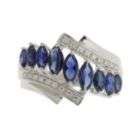 Cultured Pearl and White Lab Created Sapphire Ring