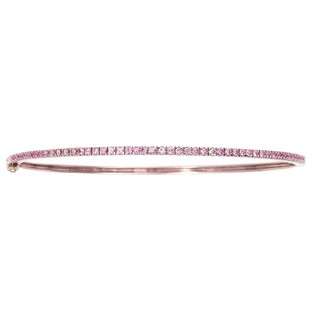 jewelbasket com pink sapphire bracelets 14k gold hinged pink sapphire