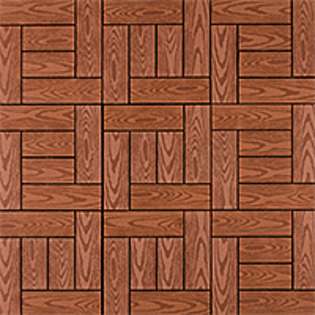 Kontiki Composite Interlocking Deck Tile   Redwood 