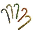   Club Pack Of 72 Glitter Beaded Candy Cane Christmas Ornaments 13.5