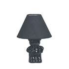 ORE Table Lamp with Ceramic Teddy Bear Base in White Finish
