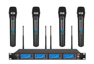 Quad UHF Wireless Hand held Microphone System UGX4  