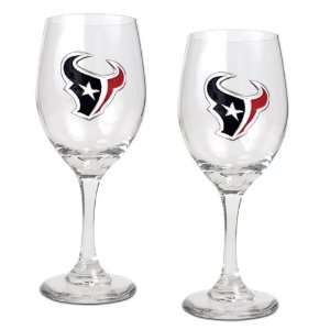 Houston Texans 2 Piece NFL Wine Glass Set
