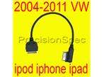 VW RCD510 RCD310 RNS510 MEDIA IN MDI IPOD IPHONE CABLE  