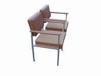 Mid Century Modern Vintage Side Chrome Arm Chairs  