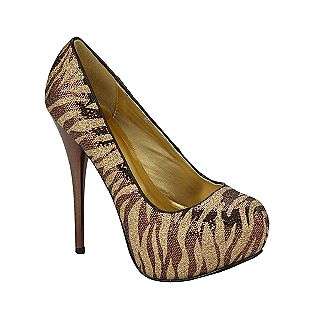 Womens Neutral 107 Pump   Zebra Glitter  Qupid Shoes Womens Dress 