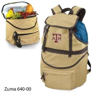  Texas A&M Printed Zuma Picnic Backpack Beige Sports 