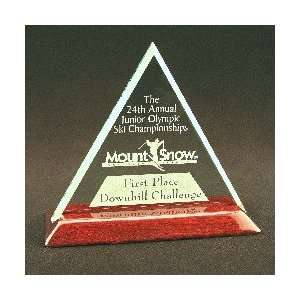  1702 5    Jade Glass 5 Triangle Award