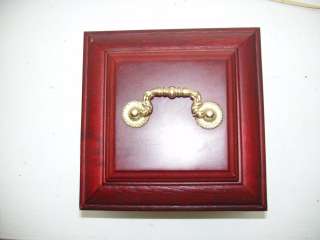 Very Pretty Small Wooden Jewelry Box Brass Hardware  