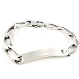   Identity bracelet for men silver Adam diamond aged horse. Jewelry