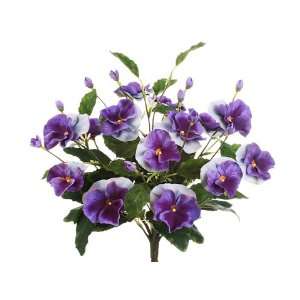  Faux 12 Water Resistant Pansy Bush Helio (Pack of 12 