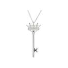 Pugster Silver Circle King Crown Decorative Pattern Pendant Necklace