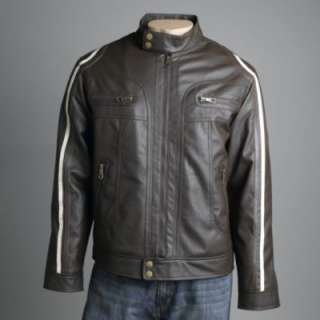 Mens Leather Jacket    Plus Diamond Plate Leather Jacket 