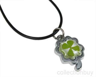   leaf clover 4 lf necklace pendants size 16 2 real 4 leaf clover inside