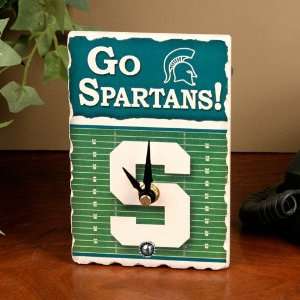   Michigan State Spartans Football Field Desk Clock