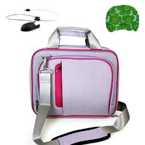  Silver / Magenta Executive Carrying Case with Removable 