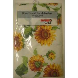  60 Inch Round Sunflower Tablecloth