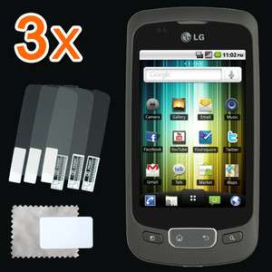  3x CLEAR LCD Screen Protector Guard Cover Film for LG Optimus One P500