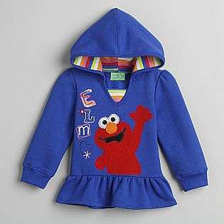 Toddler Girls Elmo Hooded Pullover Homespun Fleece  Sesame Street 