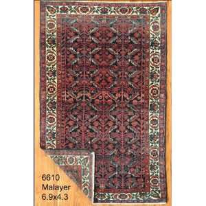   Hand Knotted Malayer Persian Rug   43x69 