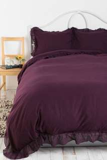 Solid Edge Ruffle Duvet Cover   Urban Outfitters