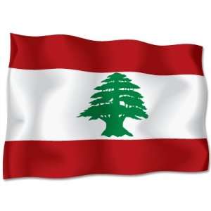 LEBANON Flag car bumper sticker decal 6 wide x 4 high