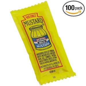 Heinz Mustard Single Serve 1000 Case .2 Ounce Packages (Pack of 100 