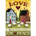 Jeremiah Junction Garden Flags Love, Joy, Peace Shaker House