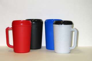 Insulated Mugs Mfg. USA Red, Granite, Black, Blue  