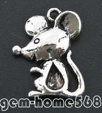 30 Tibetan Silver Animal Mouse Charms Pendants B269  