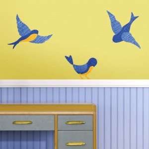  Large Bird Wall Stickers   Removable & Repositionable Bluebird Wall 