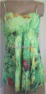 New B B Maternity Womens Green Flower Tank Top Shirt Blouse S M L XL 